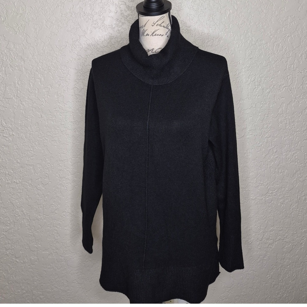 Coco + Carmen Heavenly Luxe Black Turtleneck Sweater Size S/M